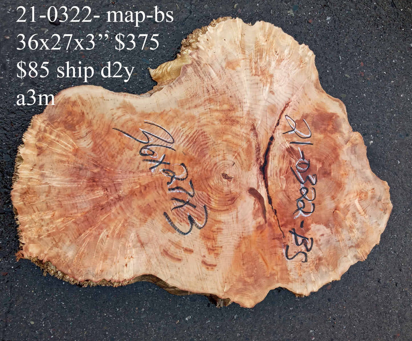 maple burl | live edge | DIY craft wood | 21-0322-BS