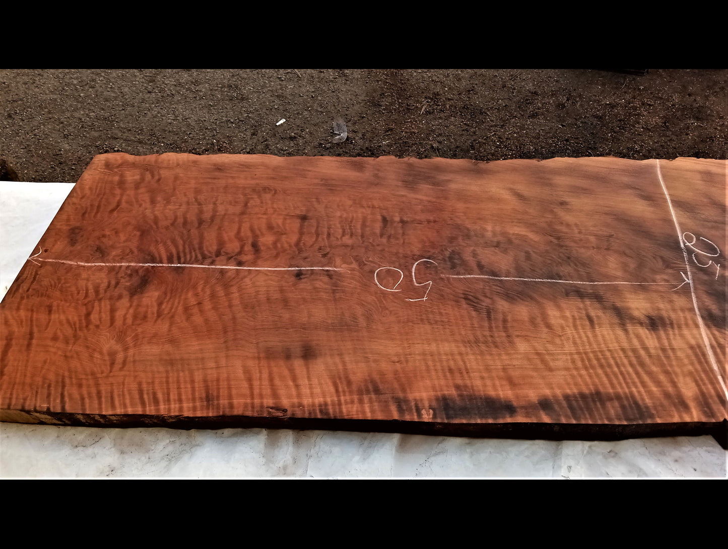 Curly redwood | live edge | old growth | 21-0327-BS