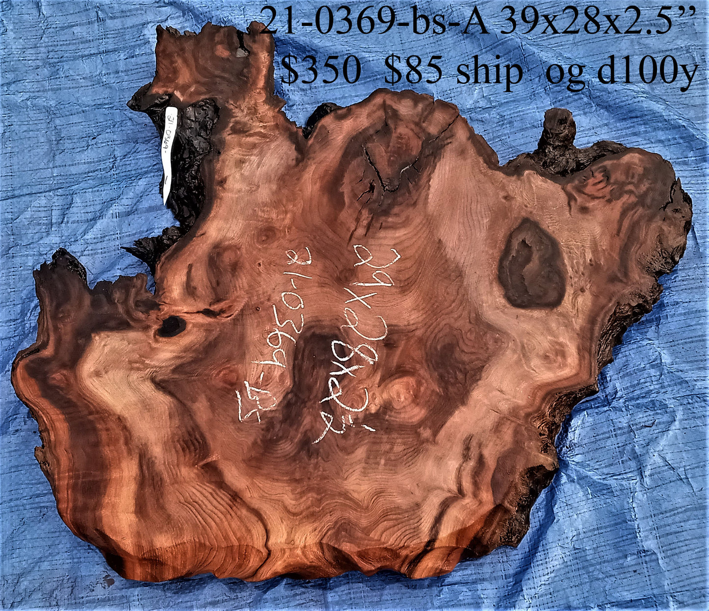 old growth redwood | live edge | DIY craft wood | 21-0369-BS