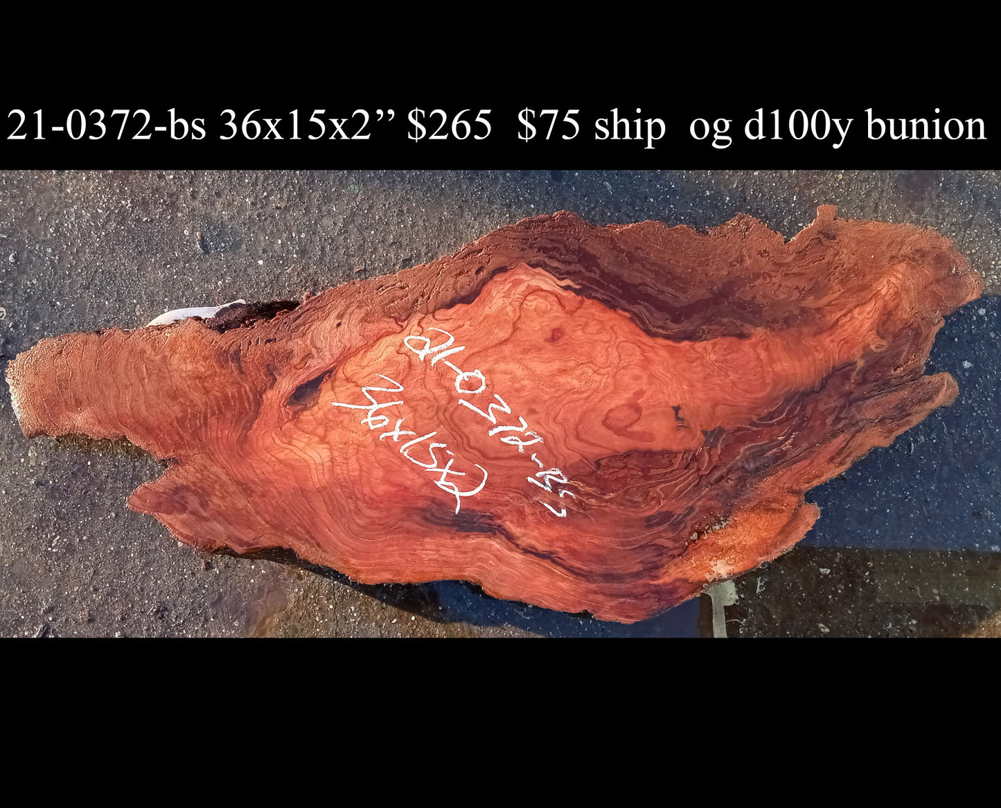 old growth redwood | live edge | bunion burl | DIY craft wood | 21-0372-BS