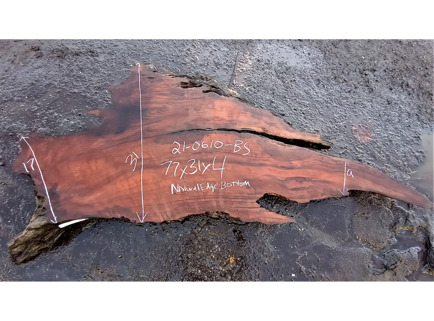 old growth | curly redwood | live edge | DIY craft wood | 21-0610-BS