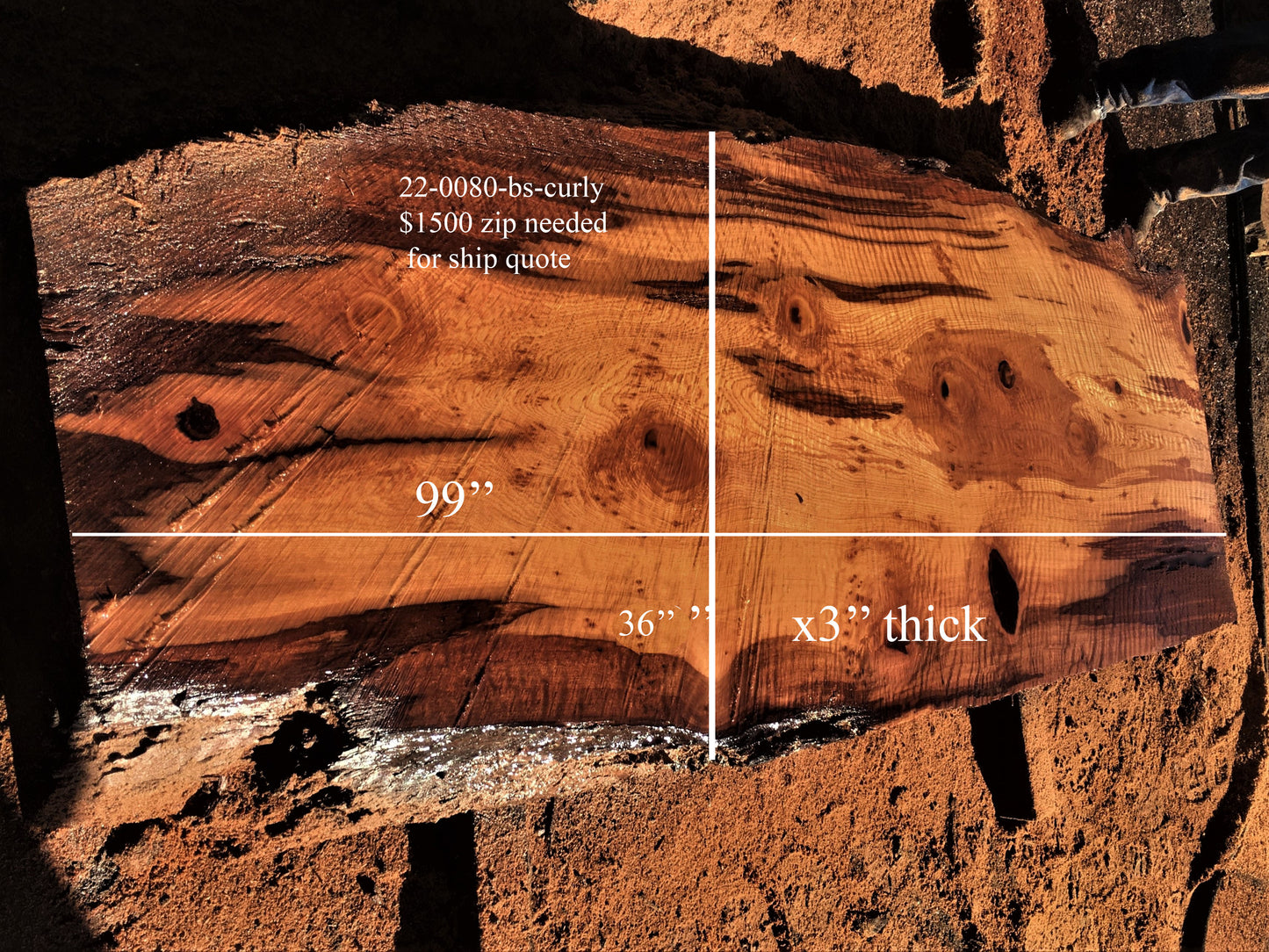 curly redwood | burl slab | DIY craft wood | live edge | 22-0080-BS
