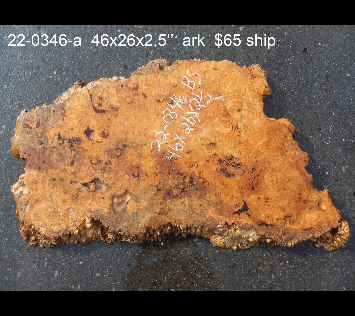 Maple burl slab | live edge table | DIY crafts | burl table | 22-0346