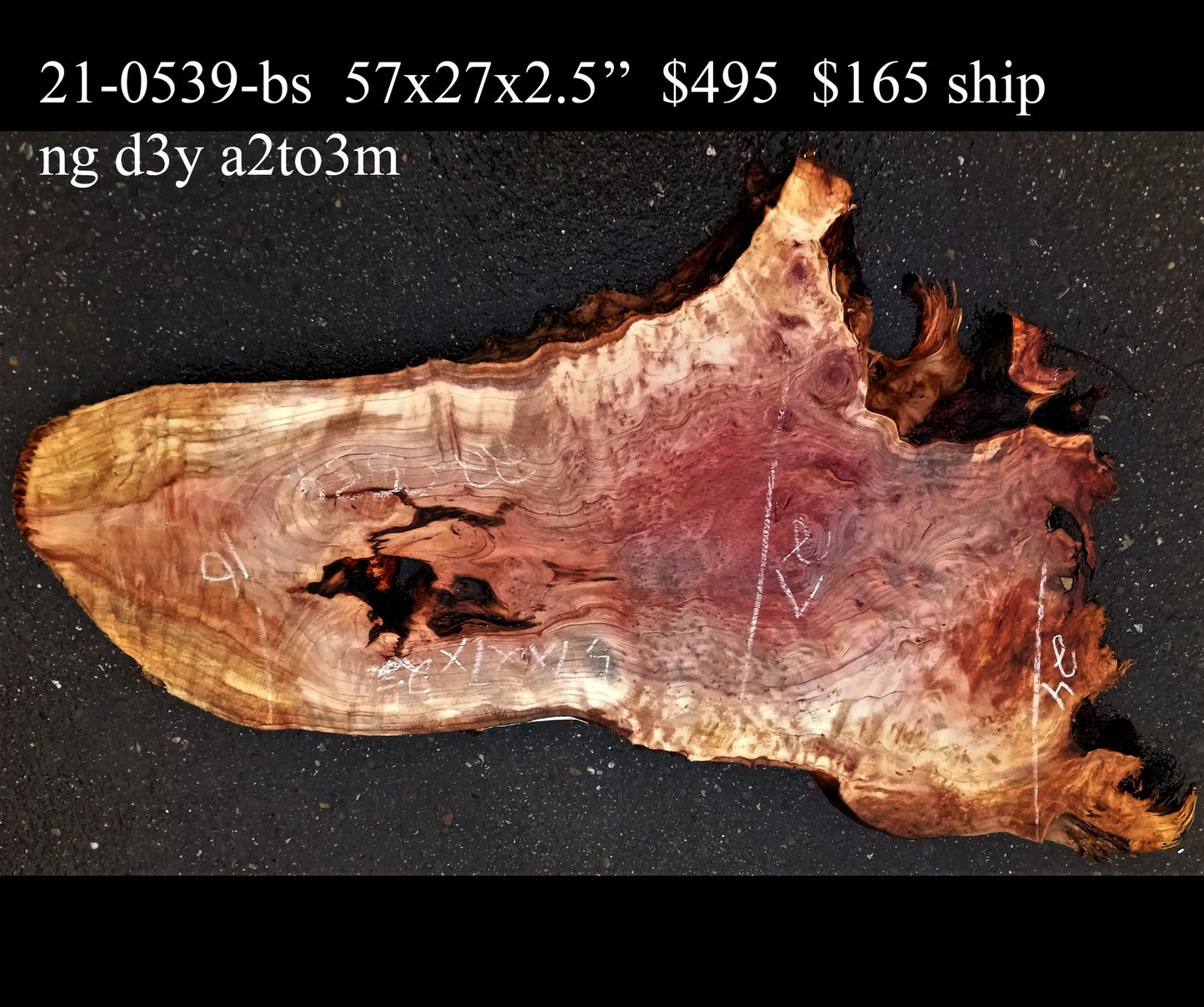 live edge | redwood burl | river table | DIY craft wood | 22-0539-BS