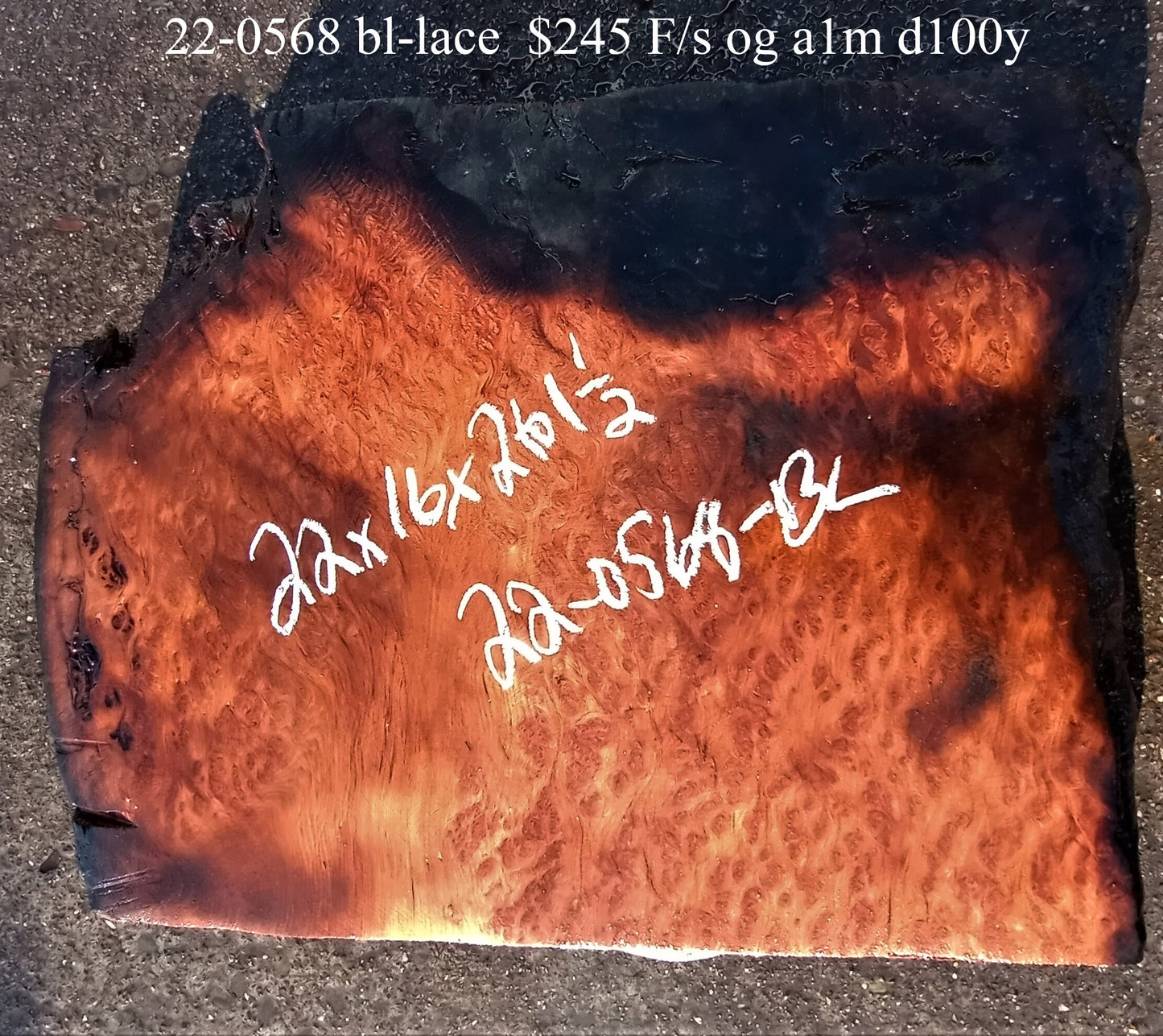 Old Growth | Redwood | Wood Turning | Lace Block | Craft | 22-0568