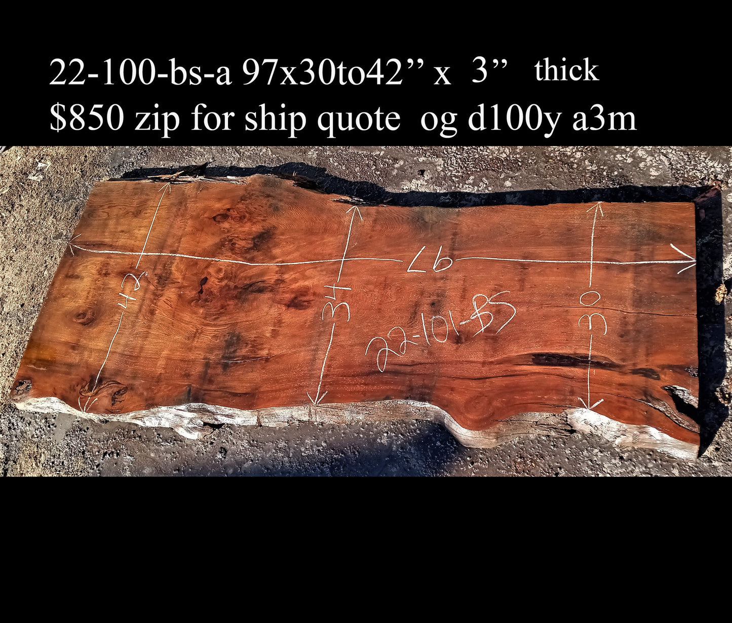 Live edge | redwood slab | DIY wood craft | kitchen table | 22-100