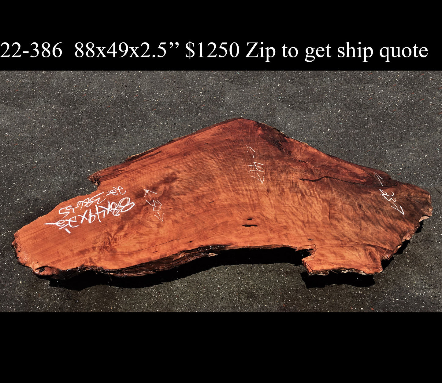 live edge | redwood slab | rustic desk | live edge bar | headboard | 22-386