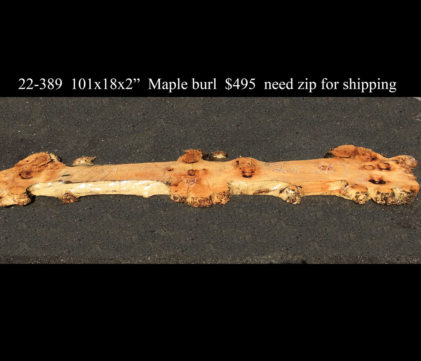 River table | maple burl | DIY crafts | resin table | live edge slab | 22-389