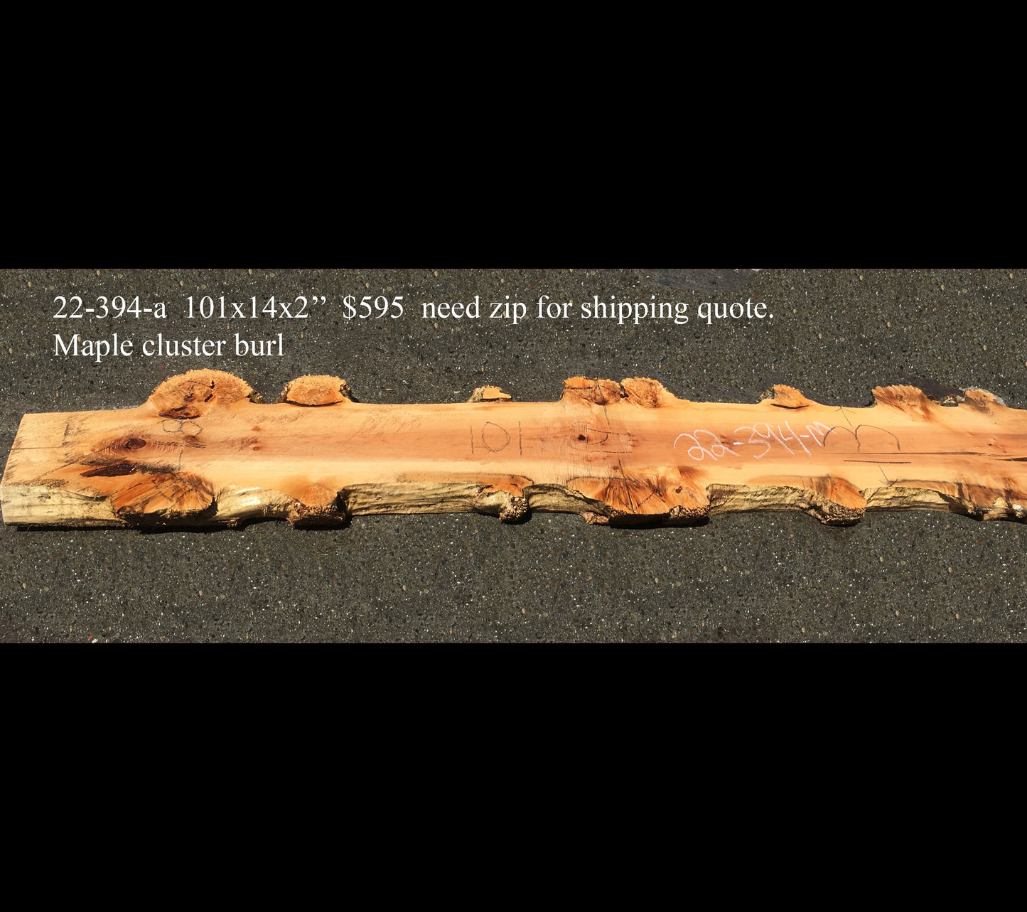 river table | live edge slab | Maple burl | 22-394