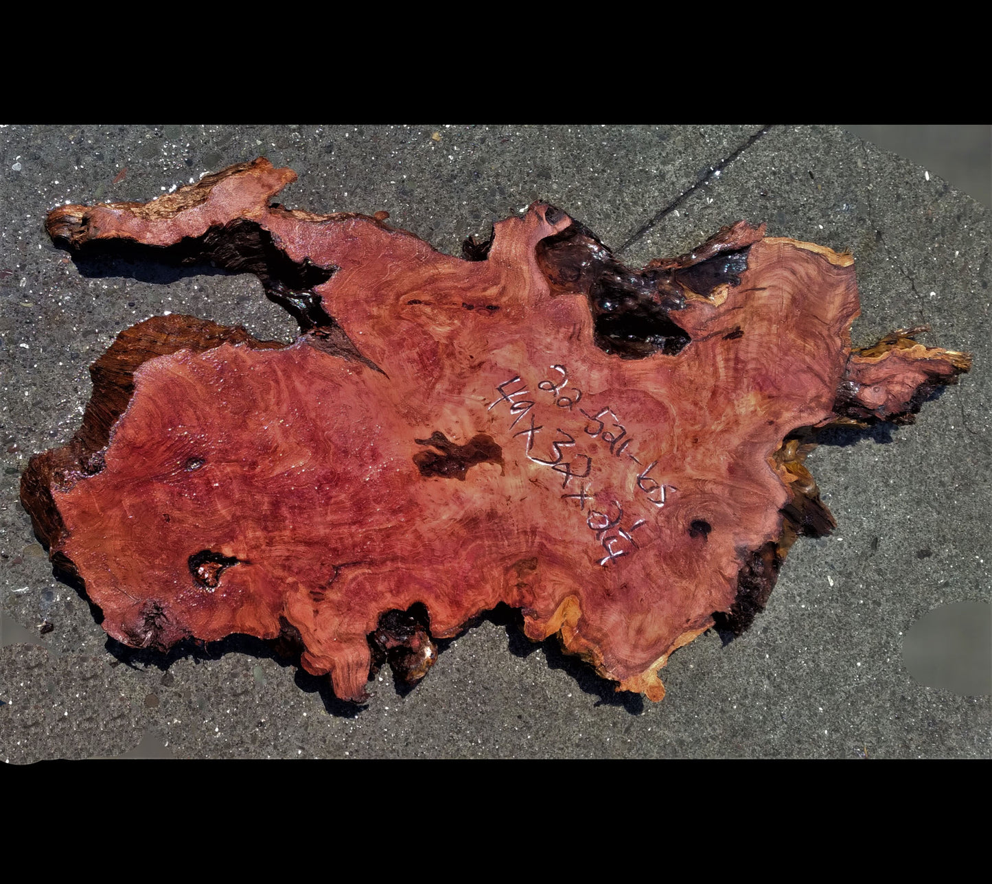 live edge slab | old growth redwood | burl table | 22-521