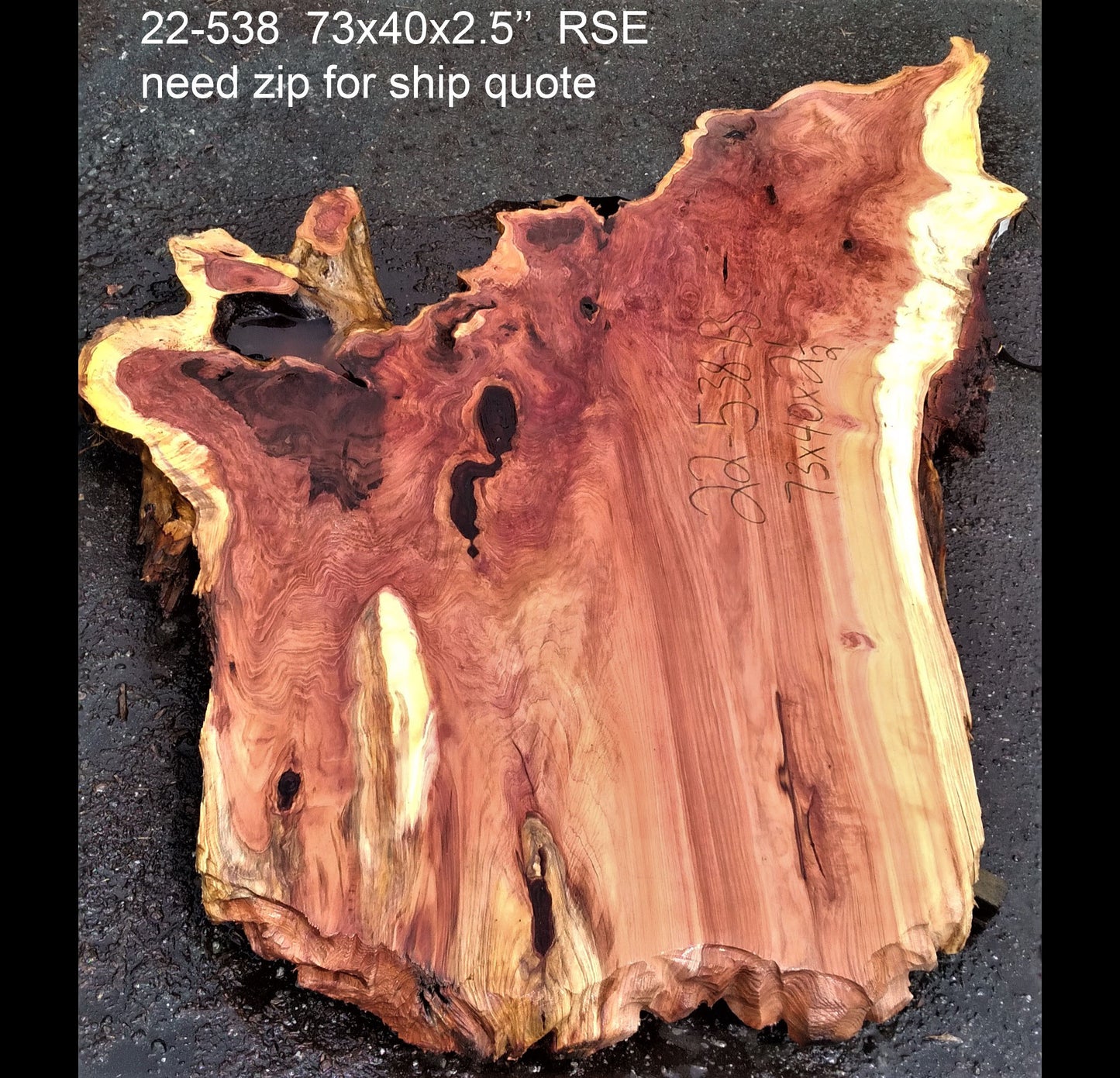live edge slab | redwood burl | river table | DIY crafts | 22-538