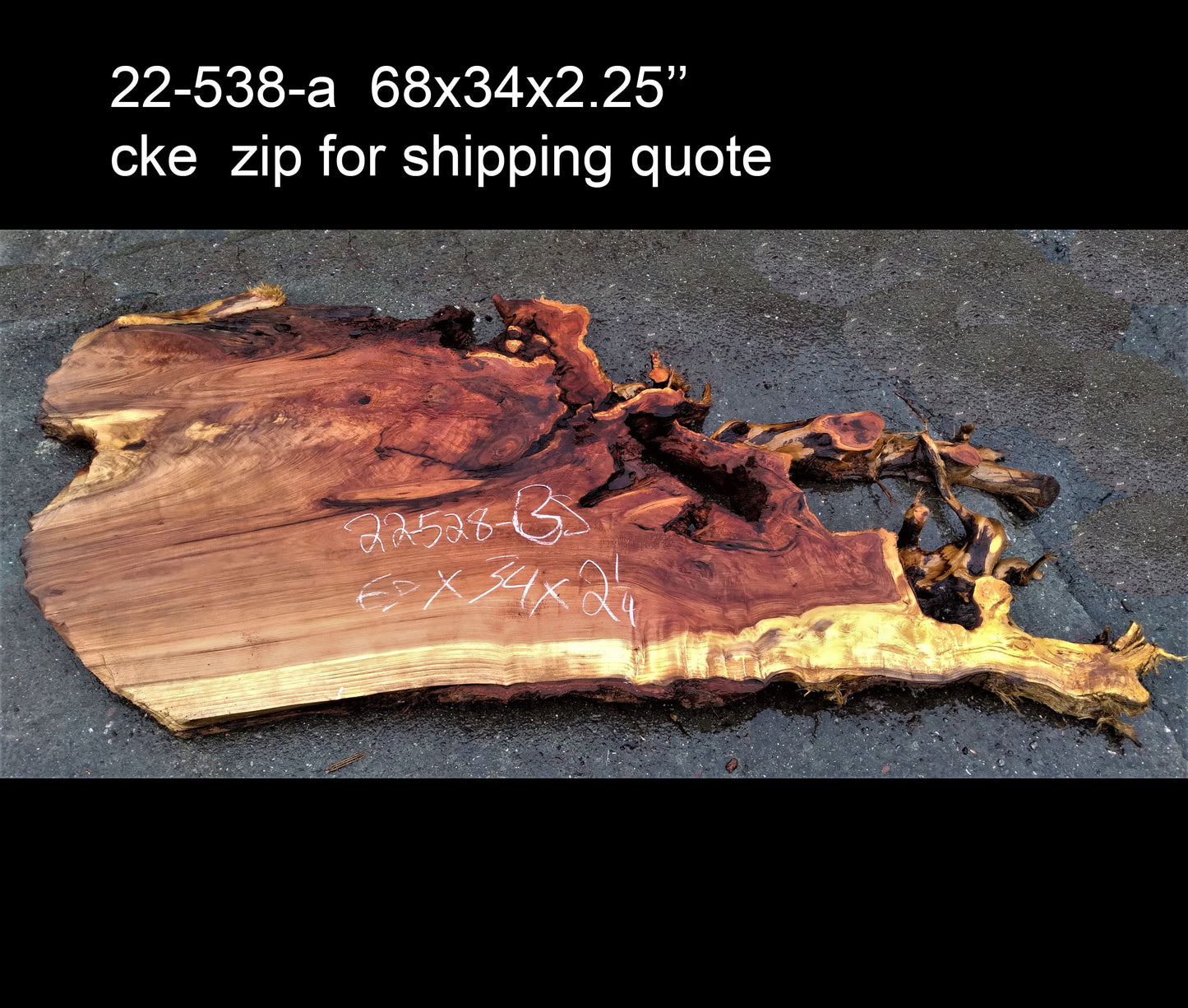 live edge slab | redwood slab | DIY crafts | river table | 22-528