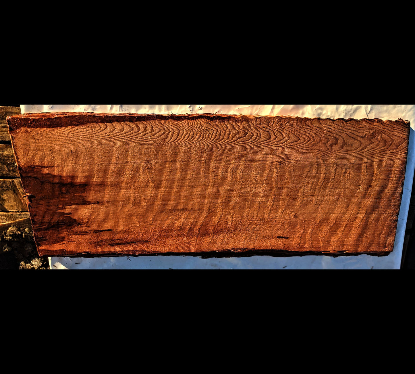 guitar billet | curly redwood | craft wood | carving wood- gz09