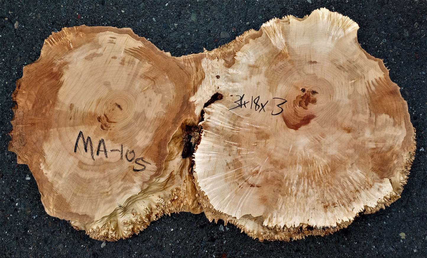 Maple burl | live edge slab | river table | DIY wood ideas | ma105