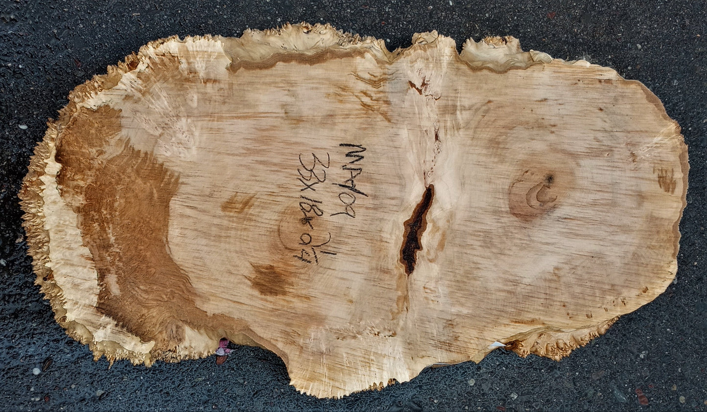 Maple burl | live edge slab | river table | DIY wood ideas | ma109
