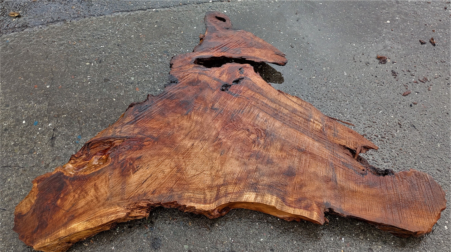 old growth redwood | live edge alab | dining table | DIY crafts | R-40