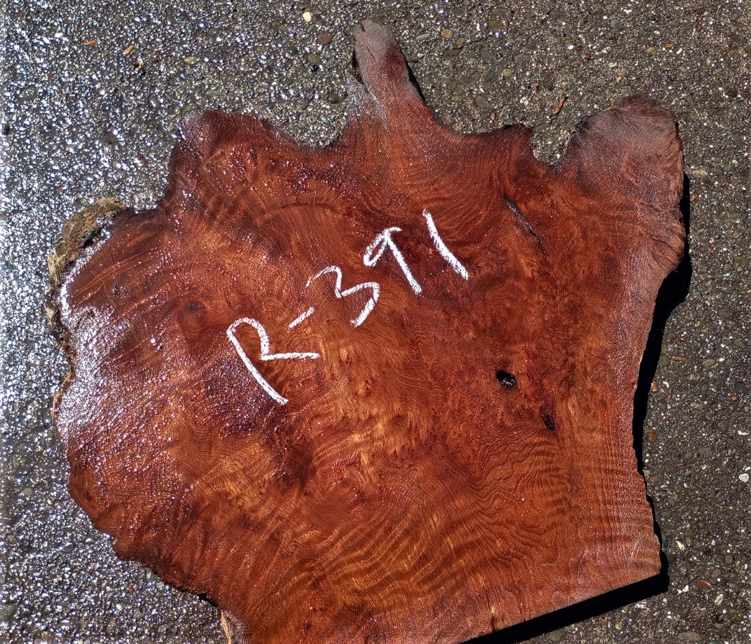 Redwood burl curl | live edge slab | guitar blank | DIY wood craft | r391