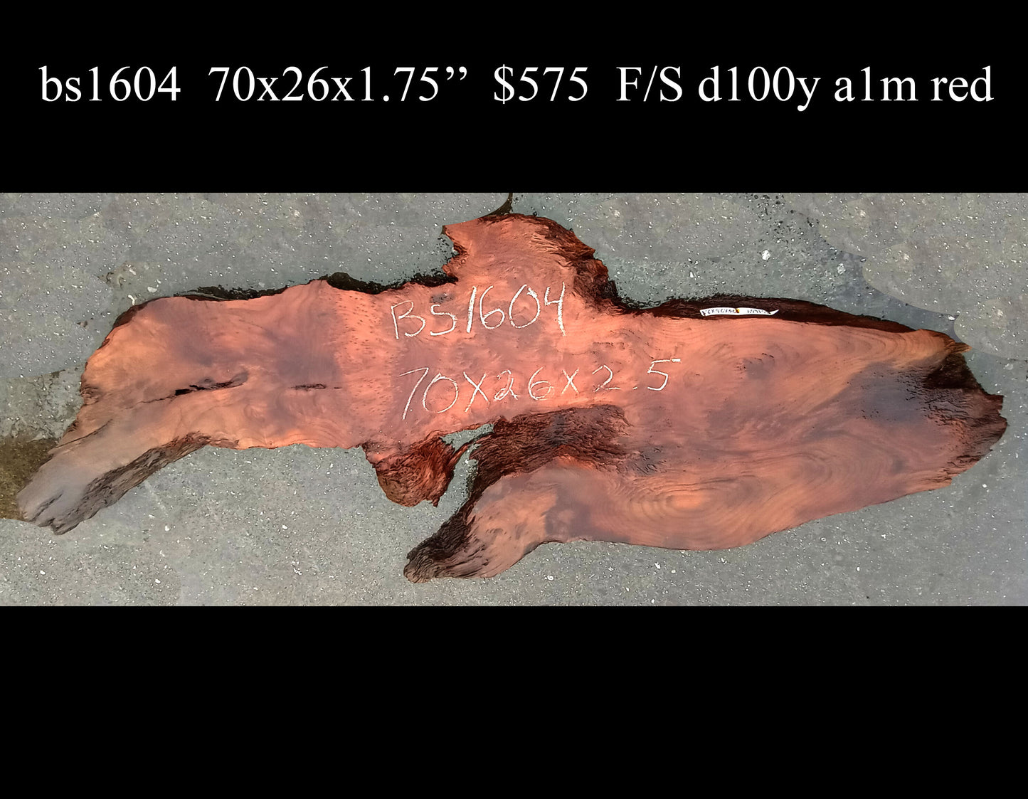 old growth | redwood burl | live edge | DIY craft wood | river table | BS1604