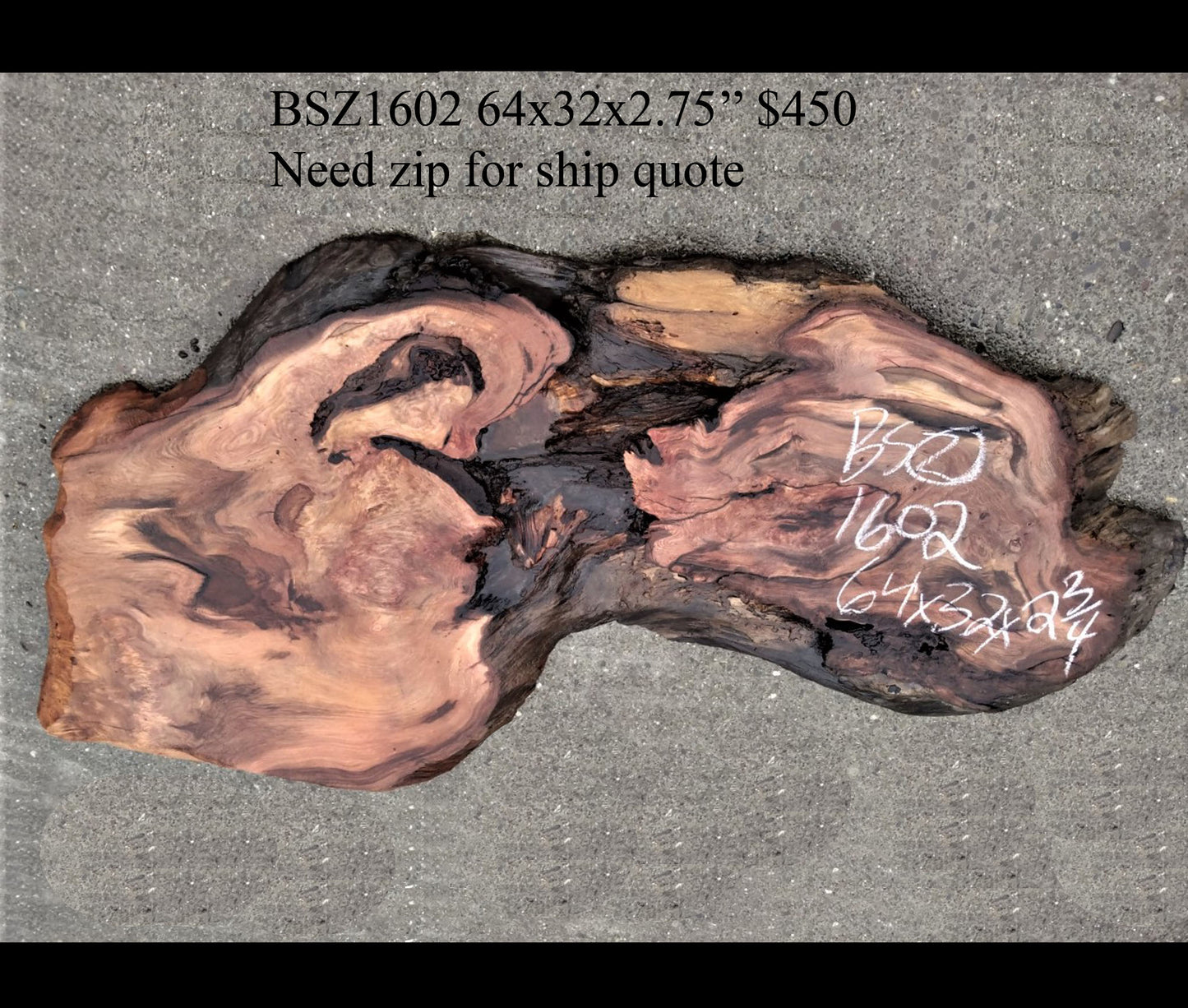 Live edge redwood | burl table | craft woods | bsz1602