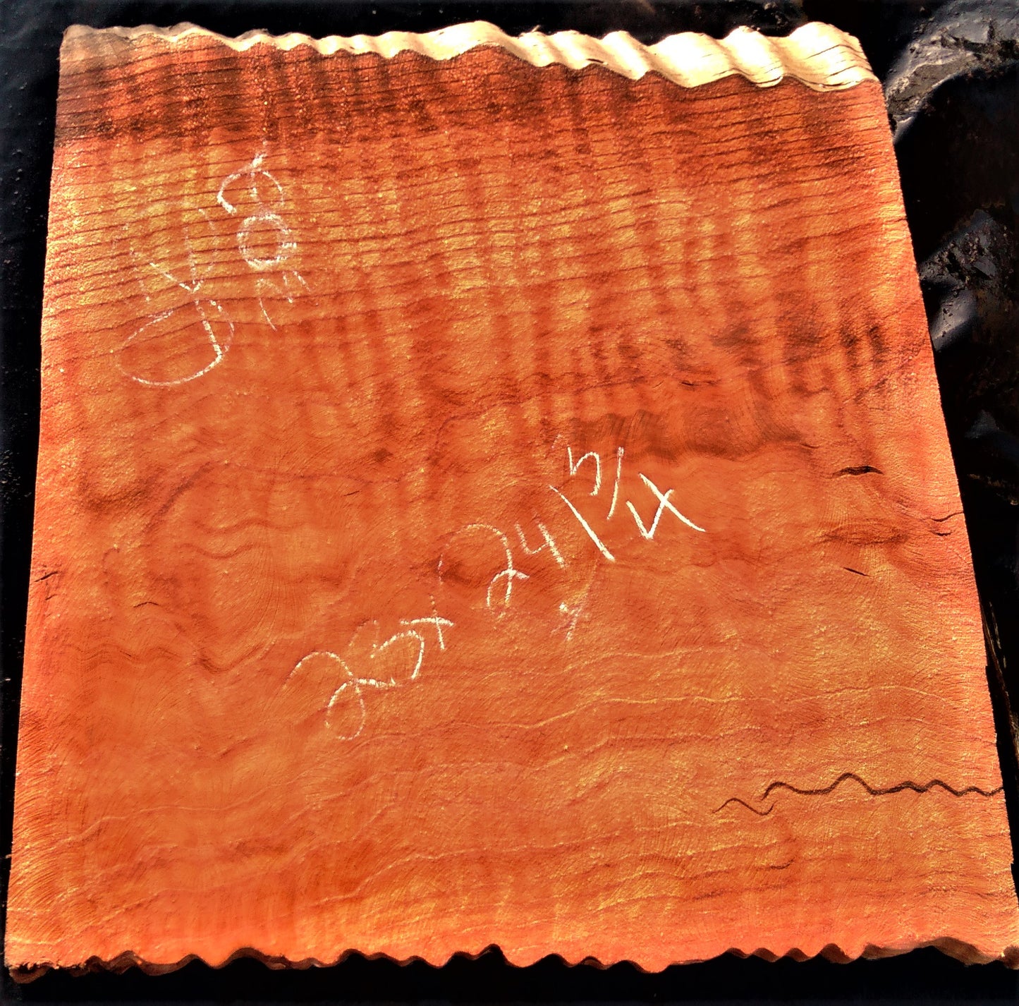 guitar billet | live edge slab | quilted redwood | craft wood | gz302
