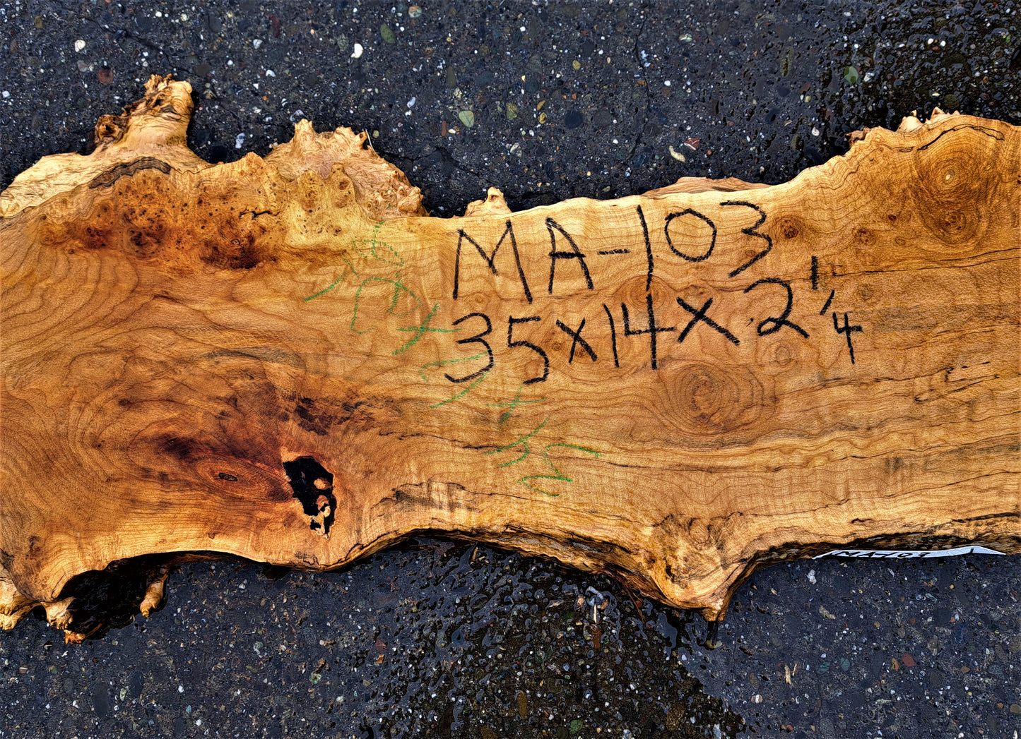 Maple slab | live edge table | burl table | river table | MA-103
