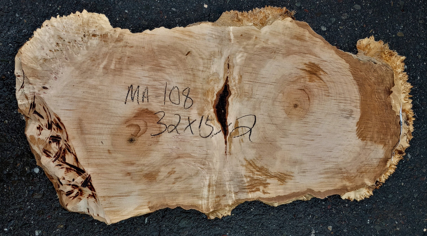 Maple burl | live edge slab | river table | DIY wood ideas | ma108