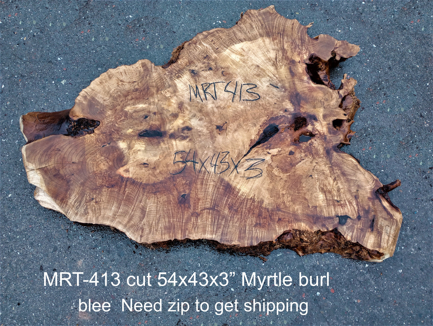 Myrtle burl | live edge slab | Bay Laurel | DIY wood ideas | mrt413