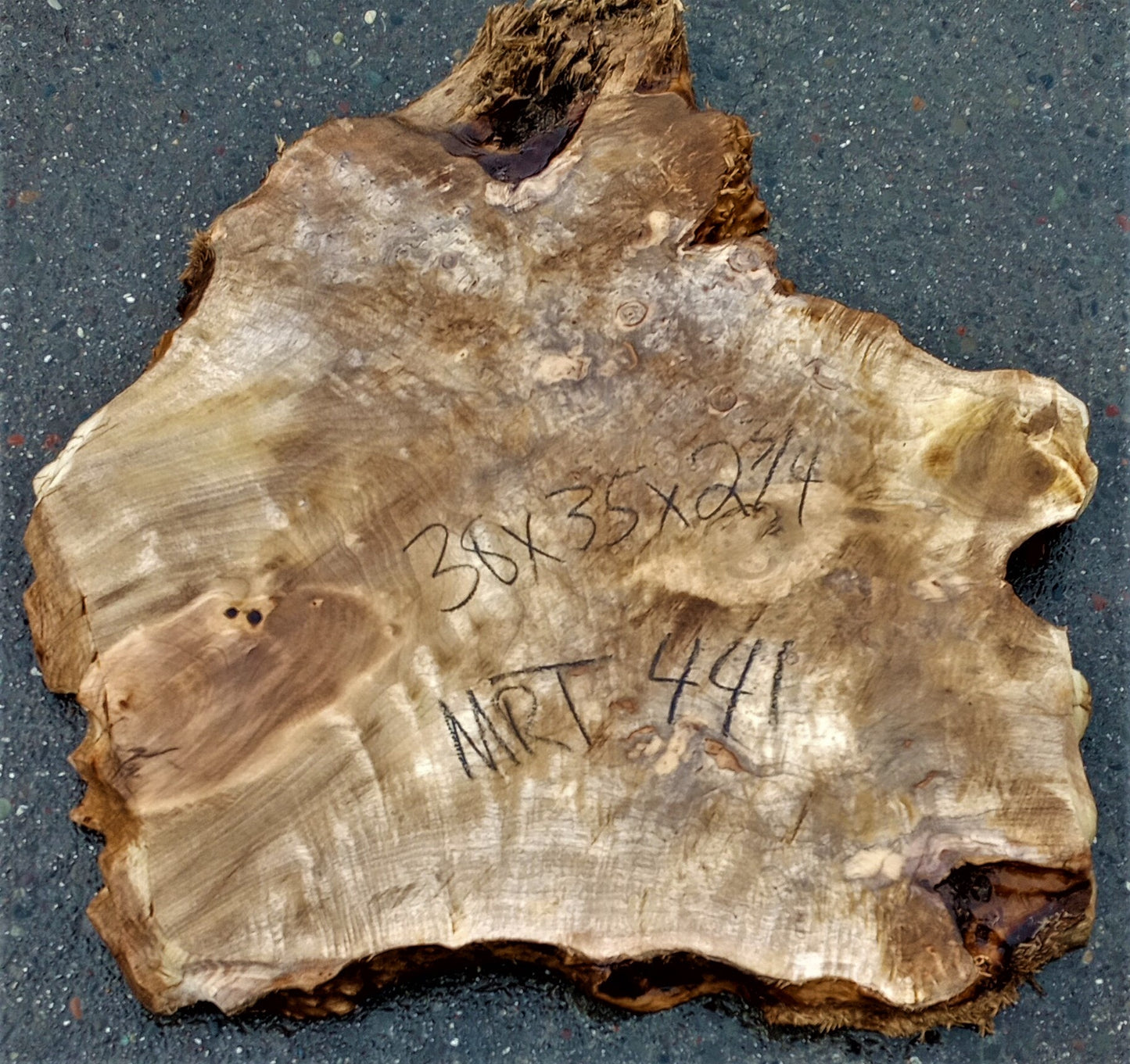 Live edge slab | Myrtle burl top | Bay Laural | DIY woods | mrt441