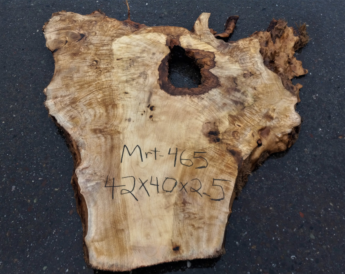 Myrtle burl | Bay Laurel | live edge slab | DIY wood crafts | mrt465