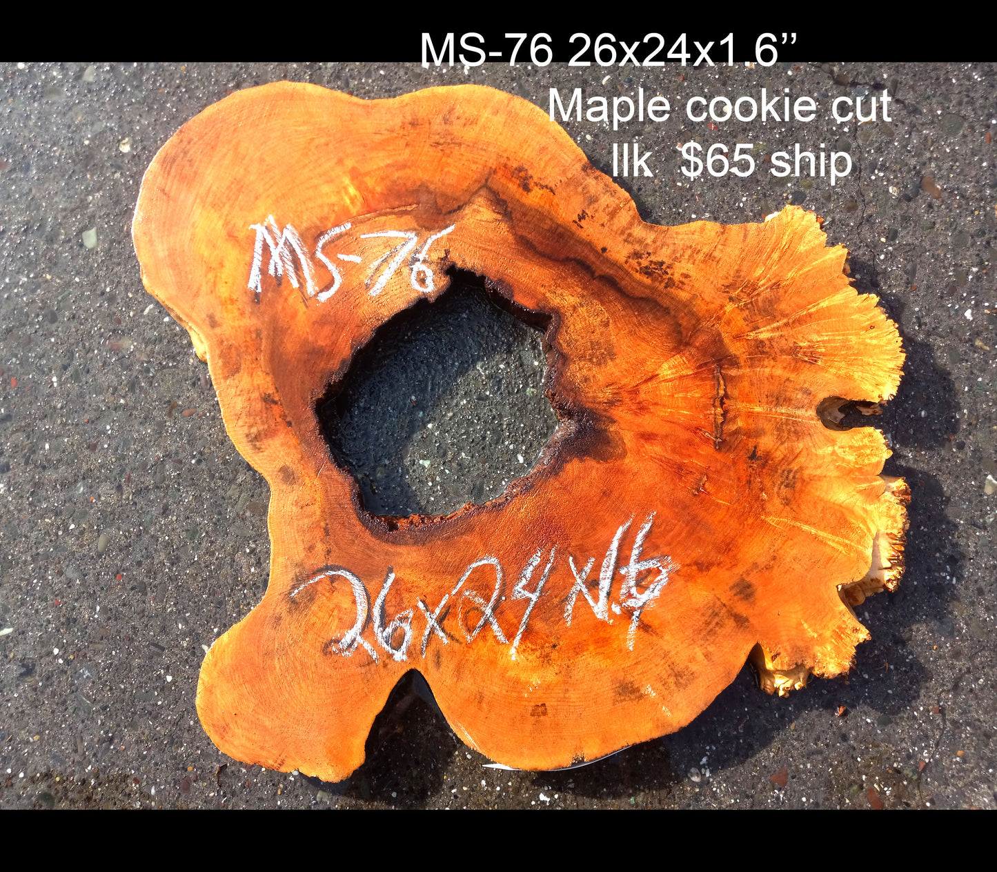 Maple burl slab | live edge maple | Burl table | wall mirror | MS-76