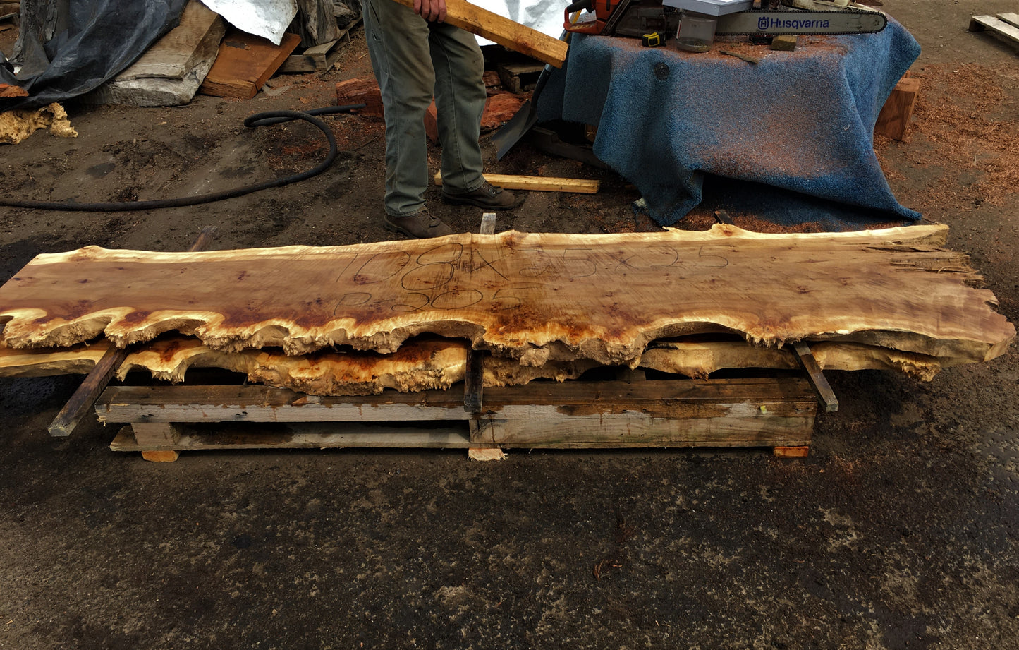 Poplar burl | epoxy river table | live edge slab | DIY crafts | P-205