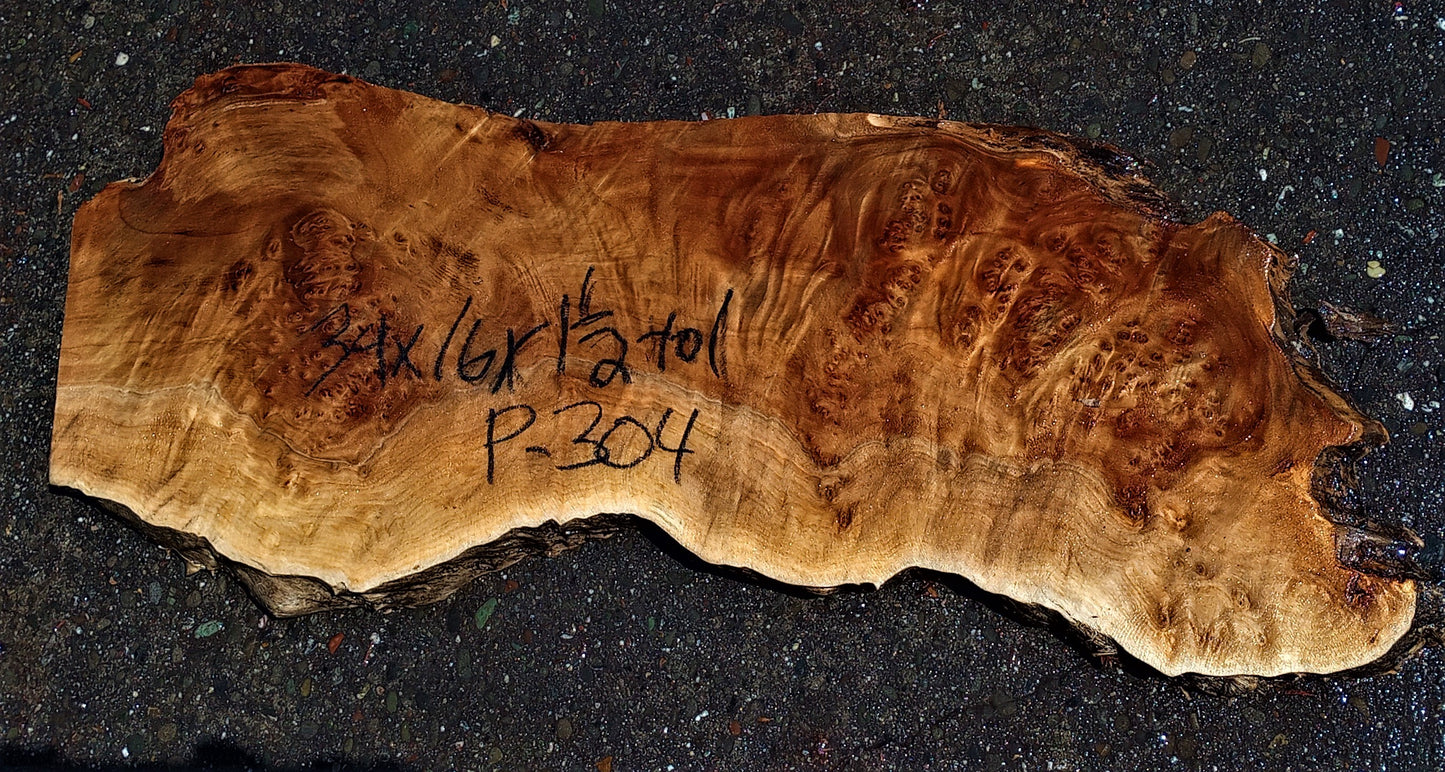 Poplar slab | live edge burl | river table | DIY craft wood | p304