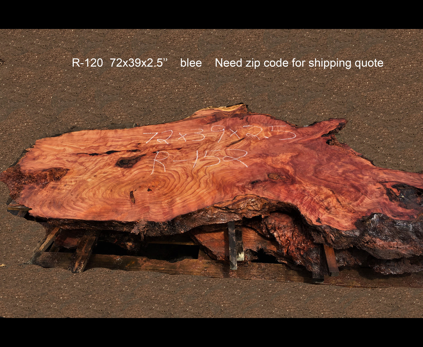 redwood burl slab | DIY crafts | live edge table | R-152