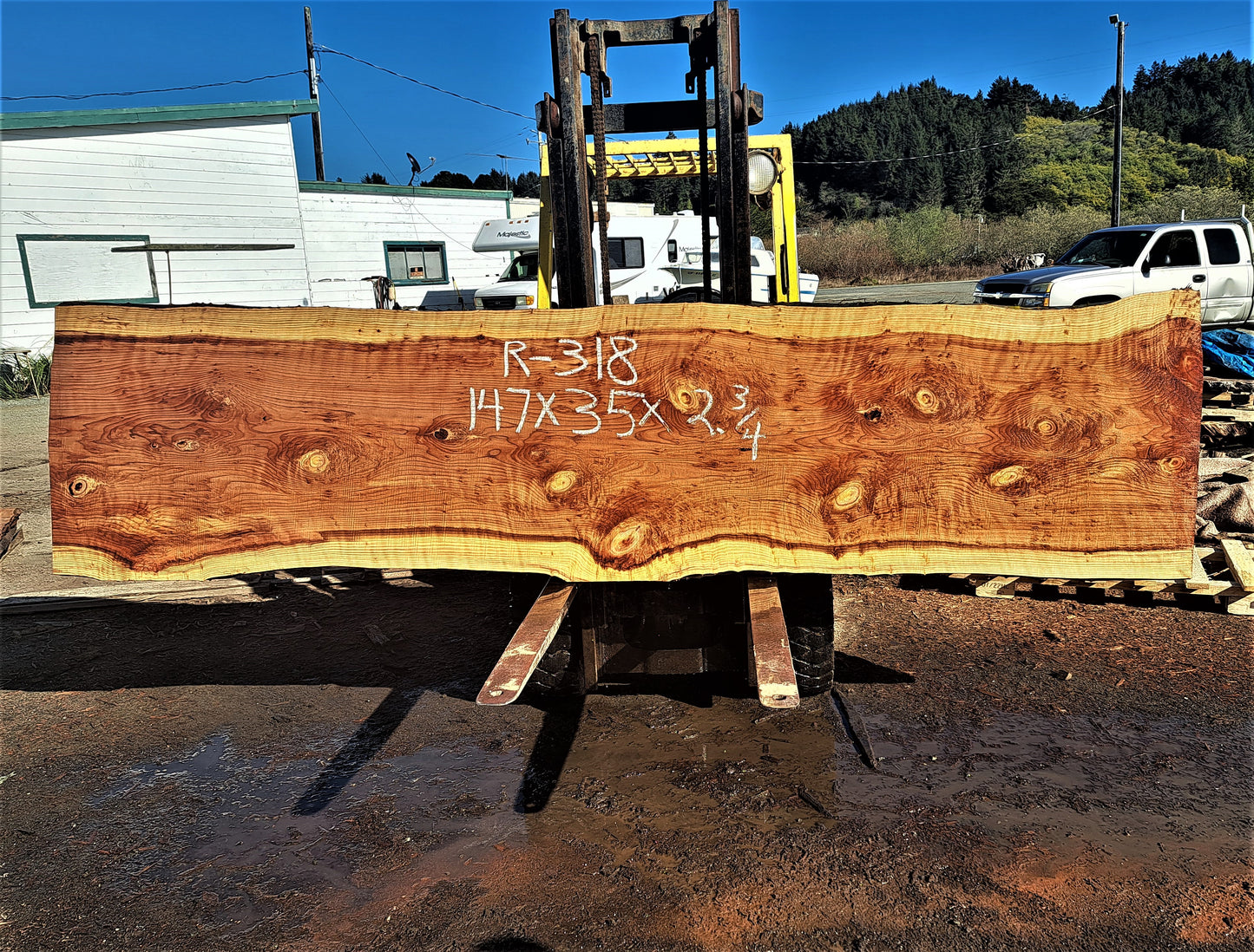 Live edge slab | redwood table | dining table | DIY crafts | r-318