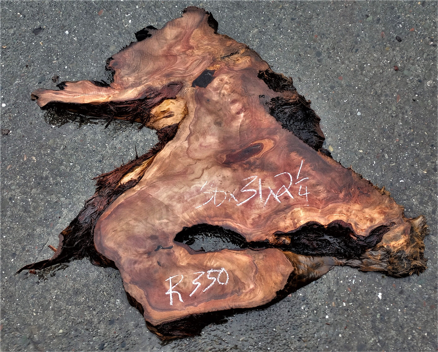old growth redwood | live edge | dining table | DIY crafts | burl | R-350
