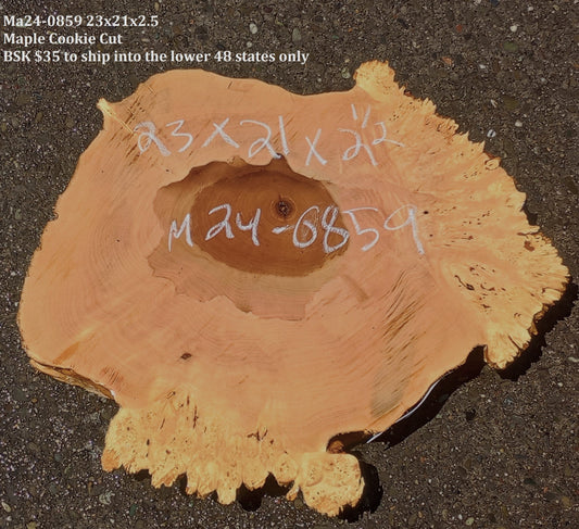 Maple Burl Slab | Cookie Cut | Craft Woods | DIY | River Table | MA24-0859