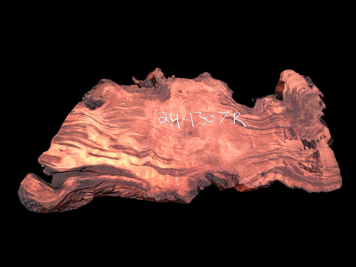 Live Edge Slab | Figured Redwood | Redwood Burl |Table | 24-1307-r