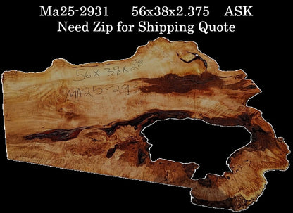 Maple Burl | Live Edge Slab | River Table | DIY | MA25-2931