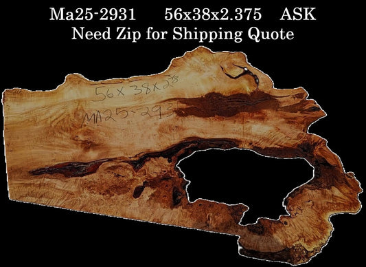 Maple Burl | Live Edge Slab | River Table | DIY | MA25-2931