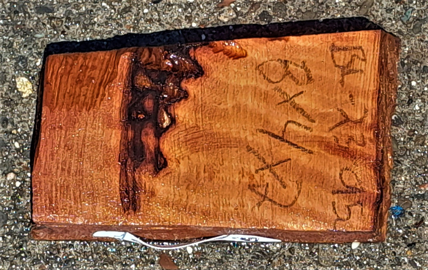 curly redwood  | DIY crafts | wood  turning |  bl23-0150
