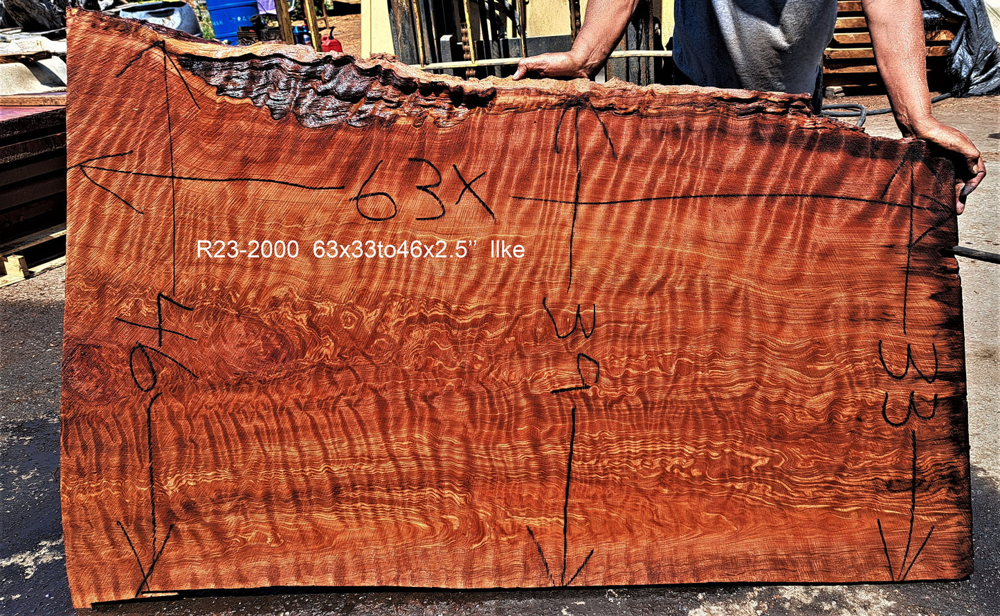 quilted Redwood slab | guitar billet | river table | DIY | r23-2000