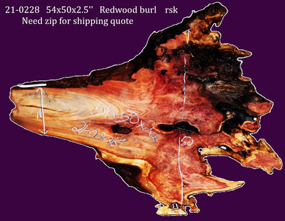 Redwood burl slab | DIY | burl table | burl slab | 21-0228
