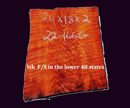 Quilted Redwood Slab | Guitar Billet | DIY | Table | Craft-wood | R22-166G