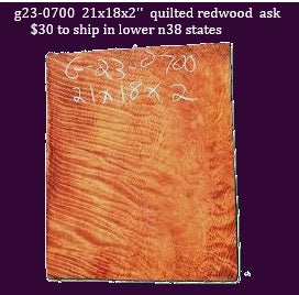 curly Redwood | DIY | Craft Wood | guitar billet curly | RG23-0700