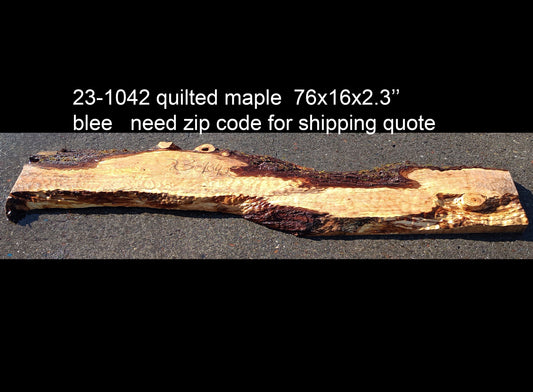 quilted maple slab | mantel | DIY | river table | 23-1042