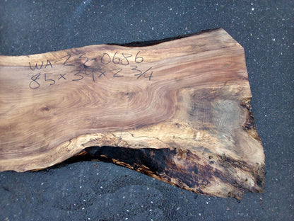 grafted Walnut slab | Live Edge Slab | epoxy river table | 23wal-0686