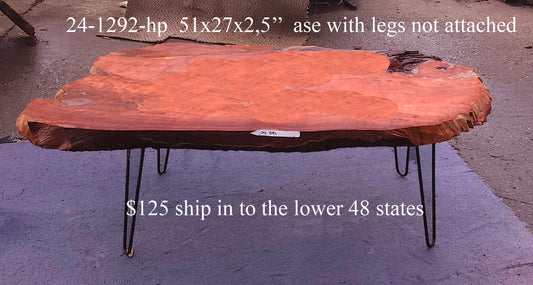 unfinished Redwood table | Live edge | old growth | headboard |24-1292-hp