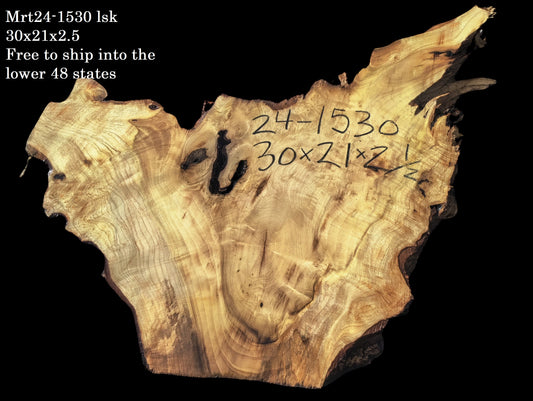 Myrtle Wood | Burl slab | Epoxy River Table | DIY Wood | Mrt24-1530