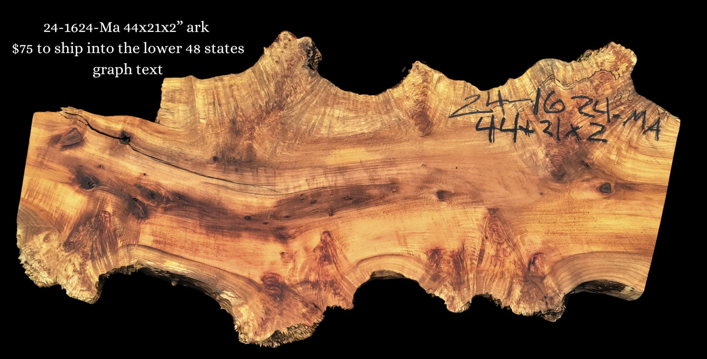 Maple burl | live edge slab | DIY craft ideas | River Table | 24-1624-Ma