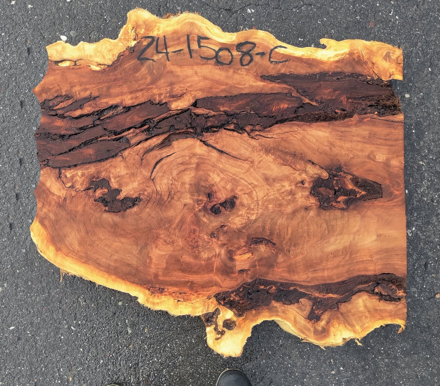 Mappa Poplar slab | live edge | epoxy river table |  DIY | p24-1508